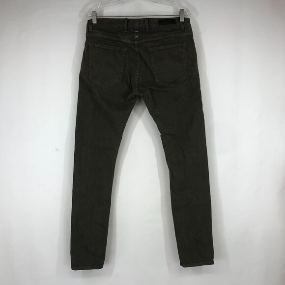 MR. COMPLETELY - MENS 32 - OLIVE DOUBLE PANEL ZIPPERS JEANS Rockstar Goth Grunge - Picture 4 of 8